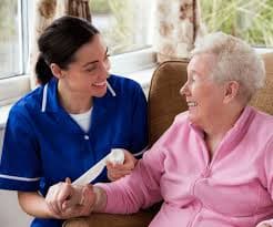 IHSS caregiver helping patient with Multiple Sclerosis in Lancaster