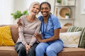 IHSS caregiver helping patient with COPD & Respiratory Conditions in Chico