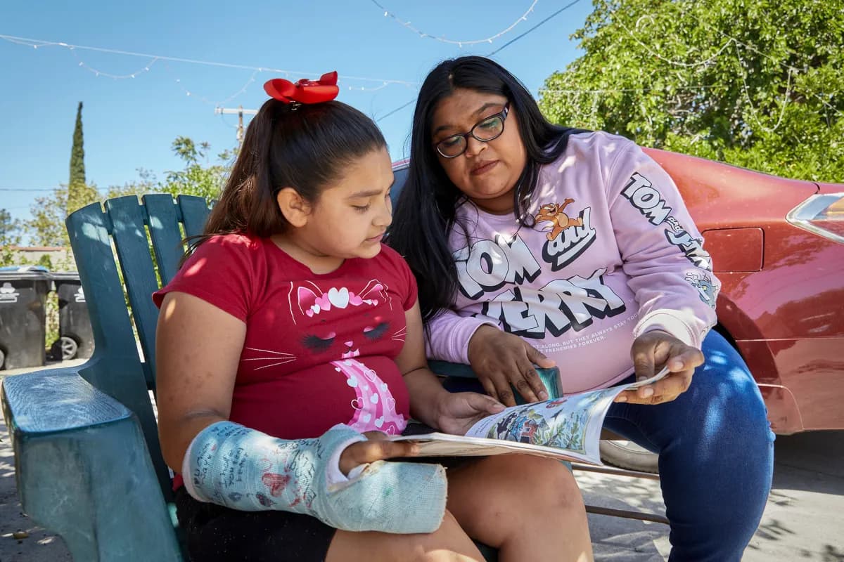 IHSS caregiver helping patient in Downey